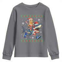 Funny Tung Tung Sahur Riding Tralala Youth Sweatshirt Ugly Chritstmas Italian Brainrot Meme - Wonder Print Shop