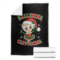 Ballerina Cappuccina Throw Blanket Funny Italian Brainrot Meme Christmas Gift - Wonder Print Shop