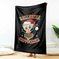 Ballerina Cappuccina Throw Blanket Funny Italian Brainrot Meme Christmas Gift - Wonder Print Shop