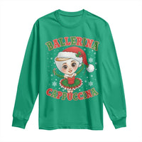 Ballerina Cappuccina Long Sleeve Shirt Funny Italian Brainrot Meme Christmas Gift - Wonder Print Shop