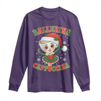 Ballerina Cappuccina Long Sleeve Shirt Funny Italian Brainrot Meme Christmas Gift - Wonder Print Shop