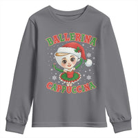 Ballerina Cappuccina Youth Sweatshirt Funny Italian Brainrot Meme Christmas Gift - Wonder Print Shop
