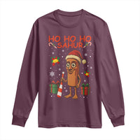 Ho Ho Ho Sahur Italian Brainrot Meme Long Sleeve Shirt Funny Gen Z Alpha Christmas Gift - Wonder Print Shop