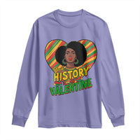 Black History Is My Valentine Long Sleeve Shirt Gift For Black Women - Wonder Print Shop
