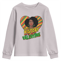 Black History Is My Valentine Youth Sweatshirt Gift For Black Women - Wonder Print Shop