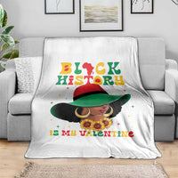 Black History Is My Valentine Throw Blanket Women Gift For February - Wonder Print Shop