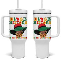Black History Is My Valentine Tumbler With Handle Women Gift For February - Wonder Print Shop