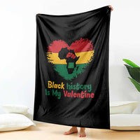 African American Women Pride Throw Blanket Black History Is My Valentine - Wonder Print Shop