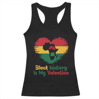 African American Women Pride Racerback Tank Top Black History Is My Valentine - Wonder Print Shop