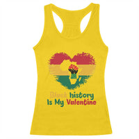 African American Women Pride Racerback Tank Top Black History Is My Valentine - Wonder Print Shop