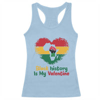 African American Women Pride Racerback Tank Top Black History Is My Valentine - Wonder Print Shop