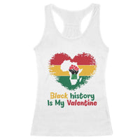 African American Women Pride Racerback Tank Top Black History Is My Valentine - Wonder Print Shop