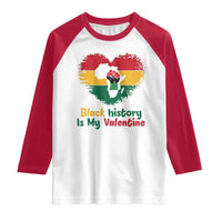 African American Women Pride Raglan Shirt Black History Is My Valentine - Wonder Print Shop