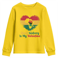 African American Women Pride Youth Sweatshirt Black History Is My Valentine - Wonder Print Shop
