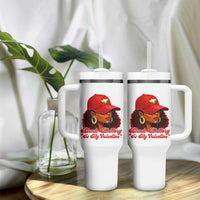 Black History Is My Valentine Tumbler With Handle Melanin Pride Valentines Day Gift - Wonder Print Shop