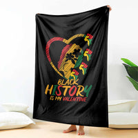 Black History Is My Valentine Throw Blanket Gift For Melanin Queen - Wonder Print Shop