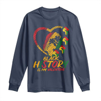 Black History Is My Valentine Long Sleeve Shirt Gift For Melanin Queen - Wonder Print Shop