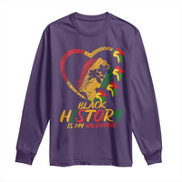 Black History Is My Valentine Long Sleeve Shirt Gift For Melanin Queen - Wonder Print Shop