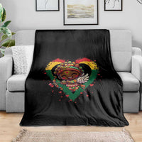 Cute Black Cupid Throw Blanket Melanin Pride Valentines Day Gift - Wonder Print Shop