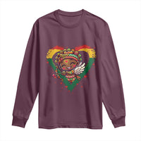 Cute Black Cupid Long Sleeve Shirt Melanin Pride Valentines Day Gift - Wonder Print Shop