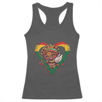 Cute Black Cupid Racerback Tank Top Melanin Pride Valentines Day Gift - Wonder Print Shop