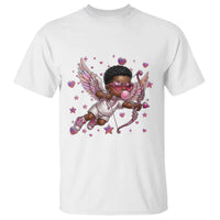 Cute Black Cupid T Shirt African American Valentines Day Gift - Wonder Print Shop