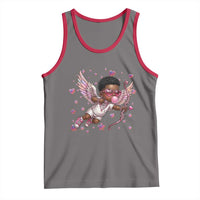 Cute Black Cupid Tank Top African American Valentines Day Gift - Wonder Print Shop