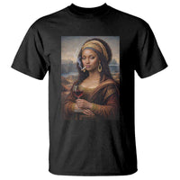 Funny Black Mona Lisa T Shirt Melanin Queen Black History Month - Wonder Print Shop