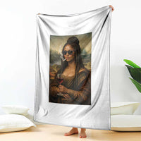 Black Mona Lisa African American Throw Blanket Black History Month - Wonder Print Shop