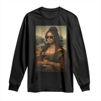 Black Mona Lisa African American Long Sleeve Shirt Black History Month - Wonder Print Shop