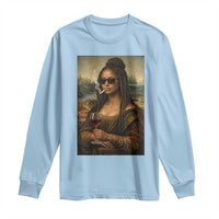 Black Mona Lisa African American Long Sleeve Shirt Black History Month - Wonder Print Shop
