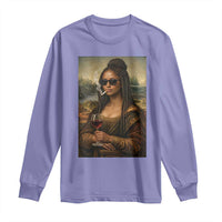 Black Mona Lisa African American Long Sleeve Shirt Black History Month - Wonder Print Shop