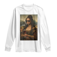 Black Mona Lisa African American Long Sleeve Shirt Black History Month - Wonder Print Shop