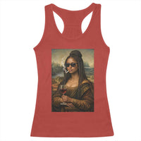 Black Mona Lisa African American Racerback Tank Top Black History Month - Wonder Print Shop
