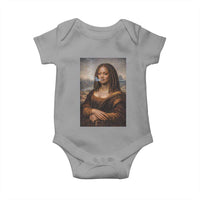 Funny Black Mona Lisa Baby Onesie African American Pride - Wonder Print Shop