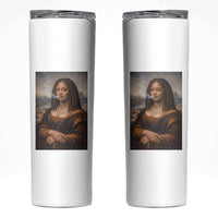 Funny Black Mona Lisa Skinny Tumbler African American Pride - Wonder Print Shop