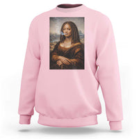 Funny Black Mona Lisa Sweatshirt African American Pride - Wonder Print Shop