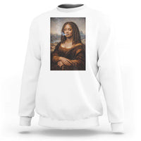 Funny Black Mona Lisa Sweatshirt African American Pride - Wonder Print Shop