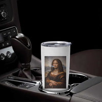 Funny Black Mona Lisa Tumbler Cup African American Pride - Wonder Print Shop