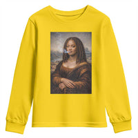 Funny Black Mona Lisa Youth Sweatshirt African American Pride - Wonder Print Shop