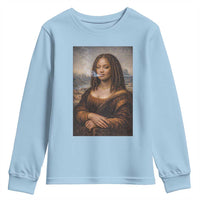 Funny Black Mona Lisa Youth Sweatshirt African American Pride - Wonder Print Shop
