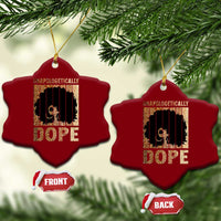 Melanin Queen Glitter Print Ceramic Ornament Unapologetically Dope - Wonder Print Shop