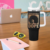 Melanin Queen Glitter Print Tumbler With Handle Unapologetically Dope - Wonder Print Shop