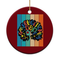 Black Girl Magic Pride Ceramic Ornament Unapologetically Dope Retro Sunset - Wonder Print Shop