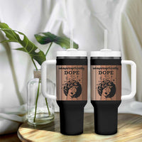 Inspirational Black Women Gift Tumbler With Handle Unapologetically Dope - Wonder Print Shop