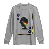 Black Woman Gift Long Sleeve Shirt Melanin Queen Card - Wonder Print Shop
