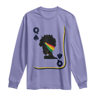 Black Woman Gift Long Sleeve Shirt Melanin Queen Card - Wonder Print Shop