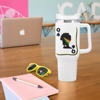 Black Woman Gift Tumbler With Handle Melanin Queen Card - Wonder Print Shop