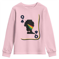 Black Woman Gift Youth Sweatshirt Melanin Queen Card - Wonder Print Shop
