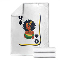 Queen Of Spades Black Girl Throw Blanket African American Women Pride - Wonder Print Shop